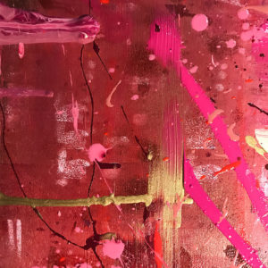 roze schilderij kopen - FAUQ Studio