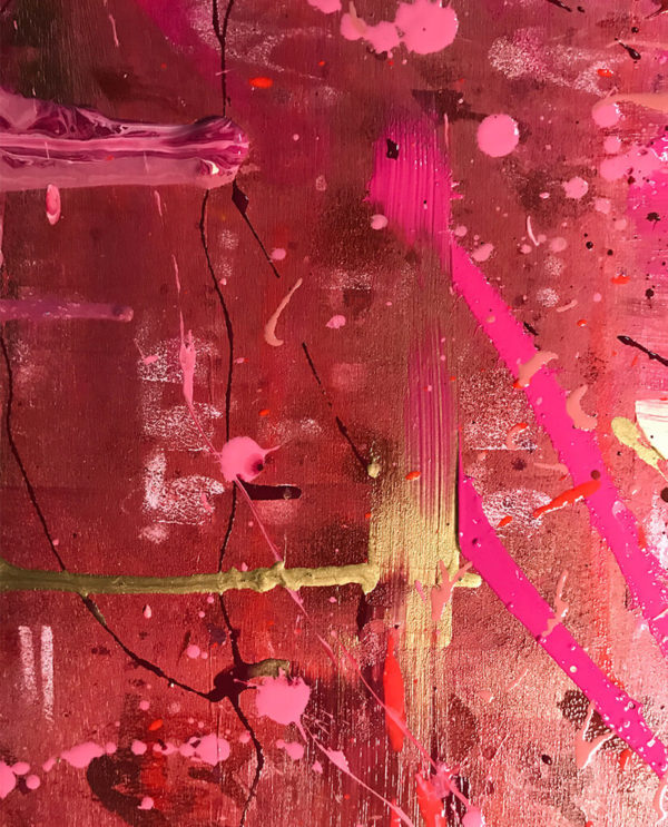 roze schilderij kopen - FAUQ Studio